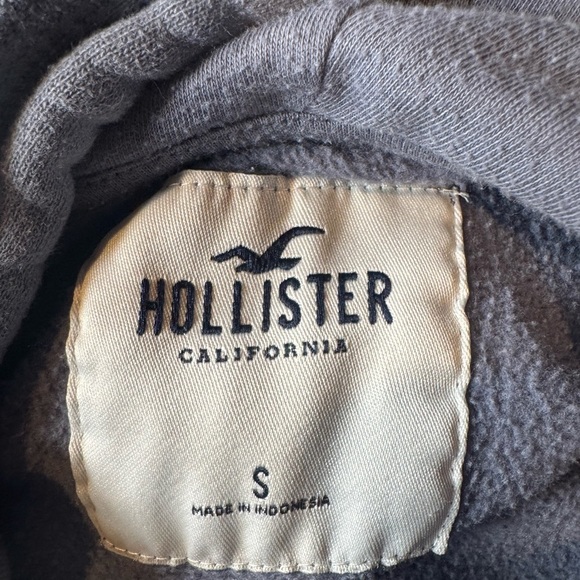 Hollister Pullover Small Blue Hooded Long Sleeve Sweatshirt Womens Y2K 0157 - Picture 8 of 8